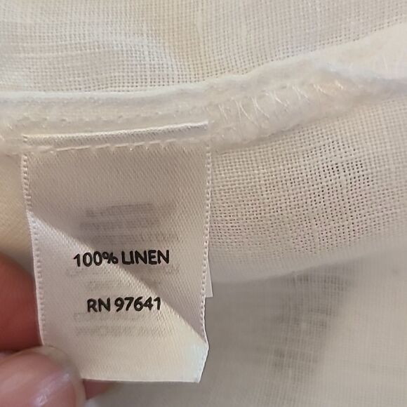 J.jill Everyday Linen Button-Front Shirt White Size - Picture 11 of 14